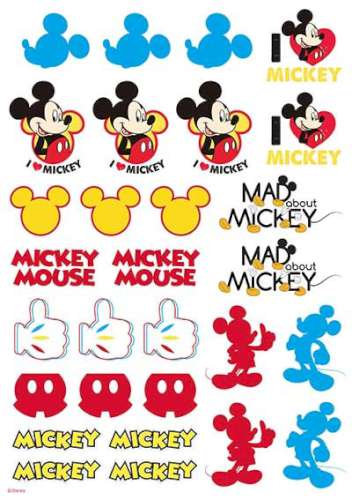 Mickey Mouse Edible Icing Character Icon Sheet - Click Image to Close
